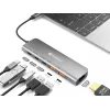 Sandberg USB-C Dock HDMI + 2xUSB-A + 2xUSB-C + PD100W, aliuminis, 4K Ultra HD