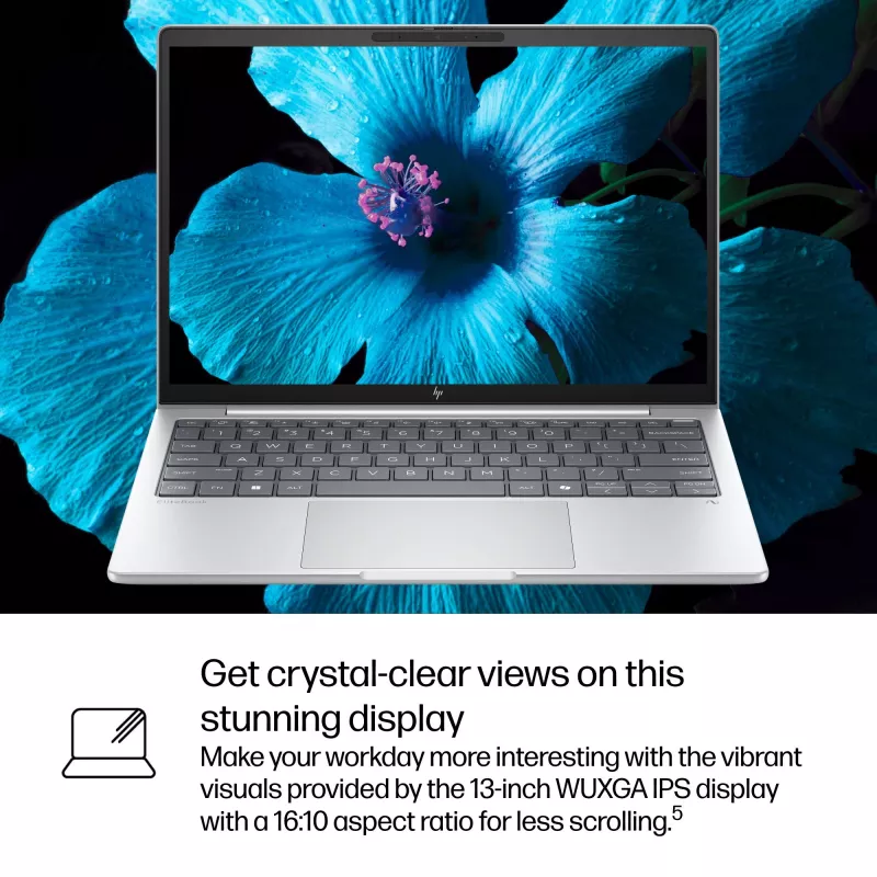 HP EliteBook 8 G1i AI nešiojamas kompiuteris Intel Core Ultra 5 225U 33,8 cm (13,3 colio) WUXGA 16 GB LPDDR5x-SDRAM Wi-Fi 7 (802.11be) Windows 11 Pro AI PC