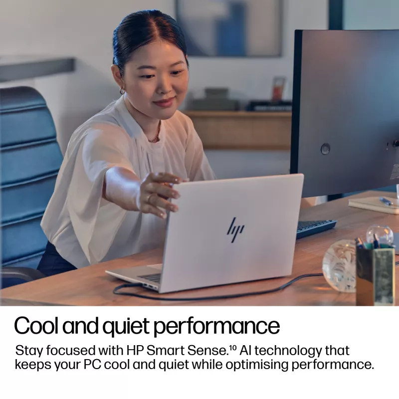 Nešiojamas kompiuteris HP EliteBook 8 G1a Next Gen AI PC Copilot+ AMD Ryzen AI 5 340 14 colių WUXGA 24 GB DDR5 512 GB SSD Windows 11 Pro sidabrinis