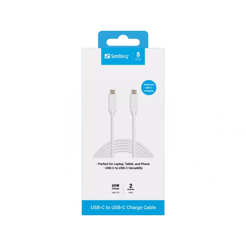 USB-C įkrovimo laidas Sandberg 136-17 2 m 65 W