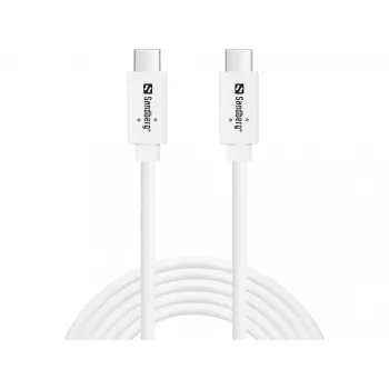 Sandberg USB-C į USB-C USB 3.1 G2 100W 2M laidas baltas