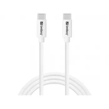 Sandberg USB-C įkrovimo laidas 1 m, 65 W, USB 3.2 Gen 1, baltas