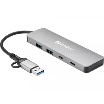 Sandberg USB-C/A į 2xUSB-A+2xUSB-C šakotuvas