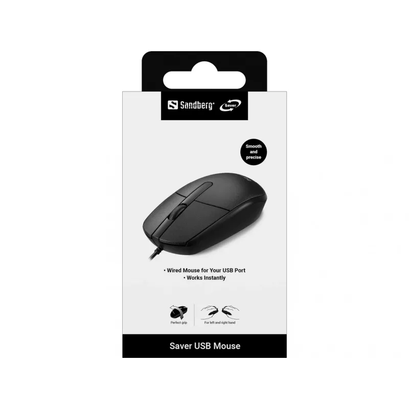 Pelė Sandberg Saver USB Ambidextrinė USB Type-A