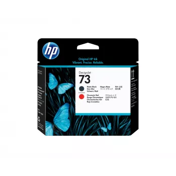 HP 73 matinė juoda ir chromatinė raudona spalva DesignJet spausdinimo galvutė, HP Designjet Z3200 serijos spausdintuvams, terminė rašalinė, juoda, 28 mm, 143 mm, 132 mm