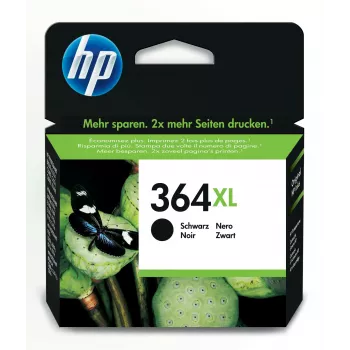 HP 364XL didelės talpos juoda originali rašalo kasetė, didelė (XL) išeiga, juoda, pigmentinis rašalas, 1 vnt., 550 puslapių