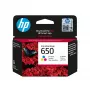 HP 650 Tri-color Original Advantage kasetė, žalsvai mėlyna, purpurinė, geltona, 1 vnt., 200 puslapių