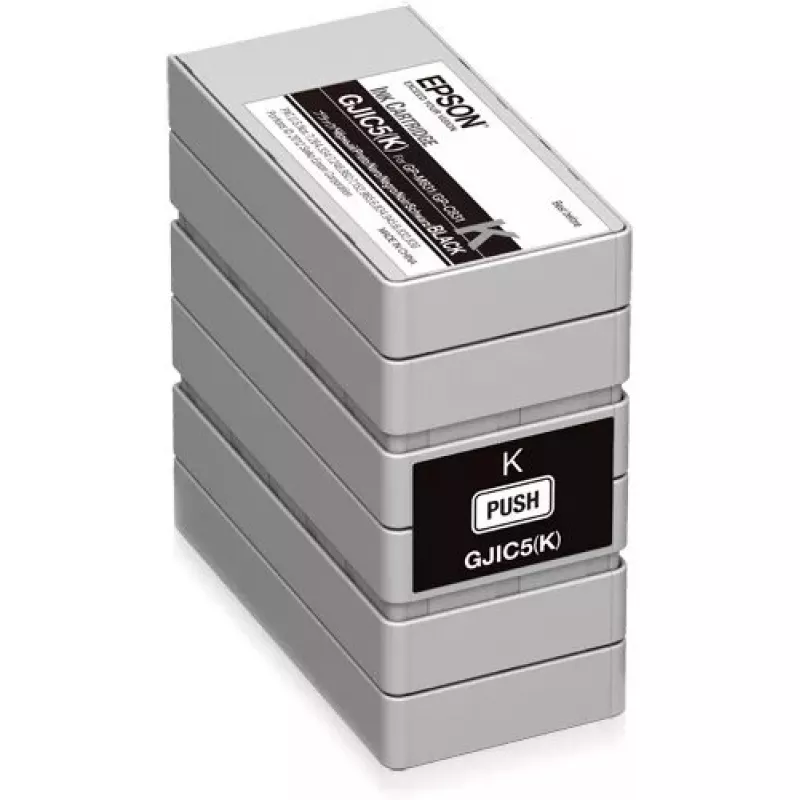 Epson GJIC5(K): Originalus juodas rašalo kasetė, skirta ColorWorks C831 ir GP-M831