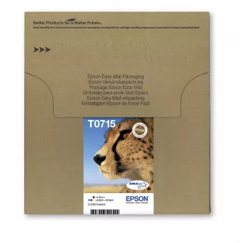 Epson Multipack 4 spalvų T071 EasyMail, standartinė talpa, juoda, žydra, purpurinė, geltona, 7,4 ml, 5,5 ml, 1 vnt., rinkinys