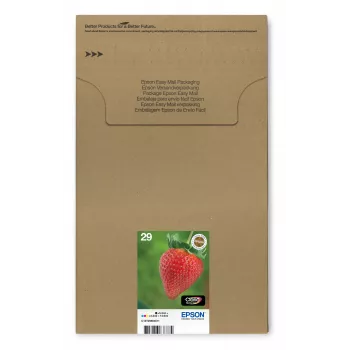Epson Strawberry Multipack 4 spalvos 29 EasyMail, standartinė talpa, juoda, žydra, rausvai raudona, geltona, 5,3 ml, 3,2 ml, 1 vnt., kelių spalvų rinkinys