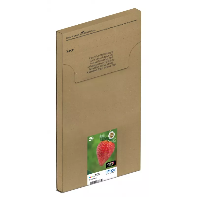 Epson Strawberry Multipack 4 spalvos 29 EasyMail, standartinė talpa, juoda, žydra, rausvai raudona, geltona, 5,3 ml, 3,2 ml, 1 vnt., kelių spalvų rinkinys