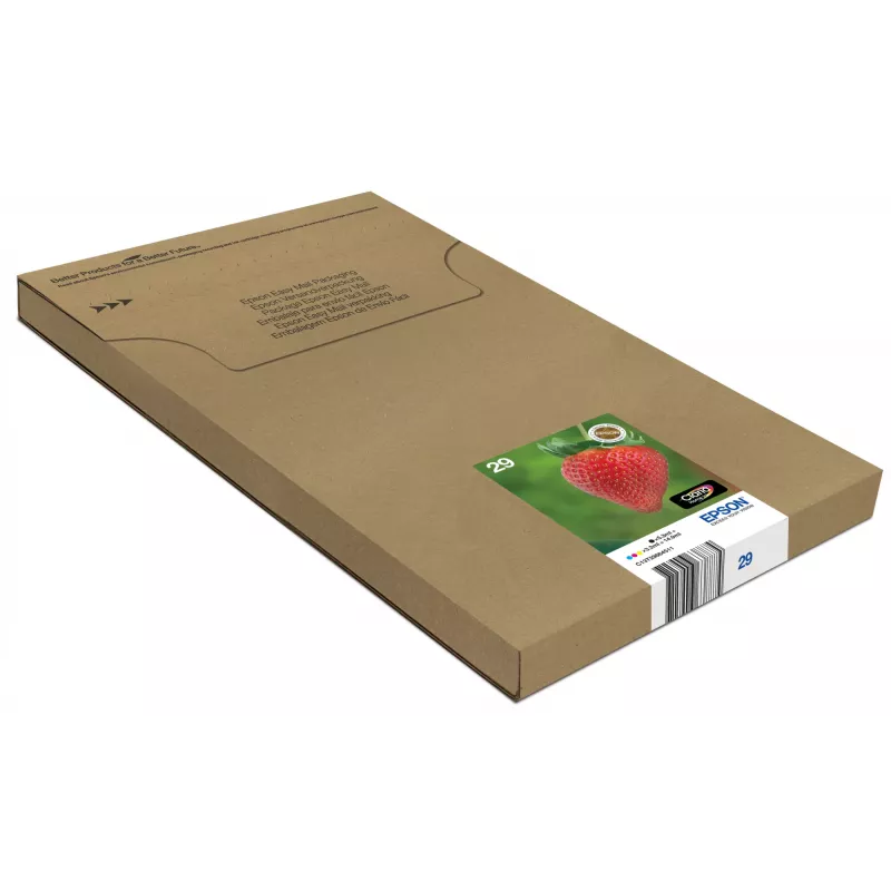Epson Strawberry Multipack 4 spalvos 29 EasyMail, standartinė talpa, juoda, žydra, rausvai raudona, geltona, 5,3 ml, 3,2 ml, 1 vnt., kelių spalvų rinkinys