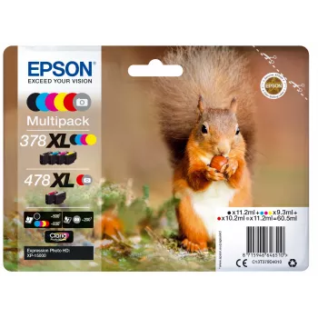 Epson Squirrel Multipack 6 spalvų 378XL / 478XL Claria Photo HD rašalas
