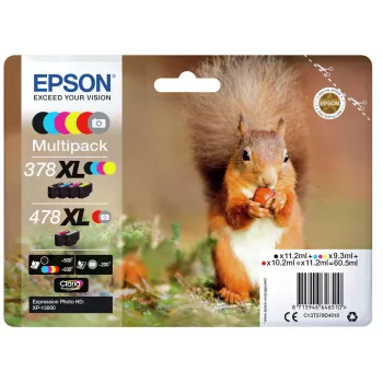 Epson Squirrel Multipack 6 spalvų 378XL / 478XL Claria Photo HD rašalas