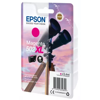 Epson 502XL rašalo kasetė, rausva (magenta), didelės talpos (XL), 6,4 ml, 1 vnt., 470 puslapių
