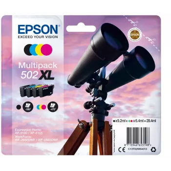Epson 502XL Multipack 4 spalvos – didelės talpos kasetės (juoda, ciuan, purpurinė, geltona)