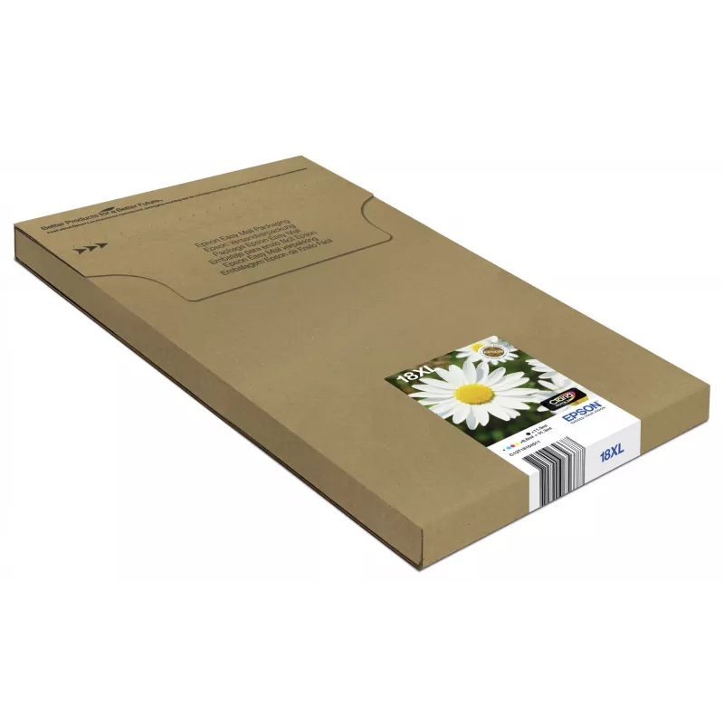 Epson Daisy Multipack 4 spalvų 18XL EasyMail, didelės talpos (XL), juoda, žydra, purpurinė, geltona, 11,5 ml, 6,6 ml, 1 vnt., multipaketas