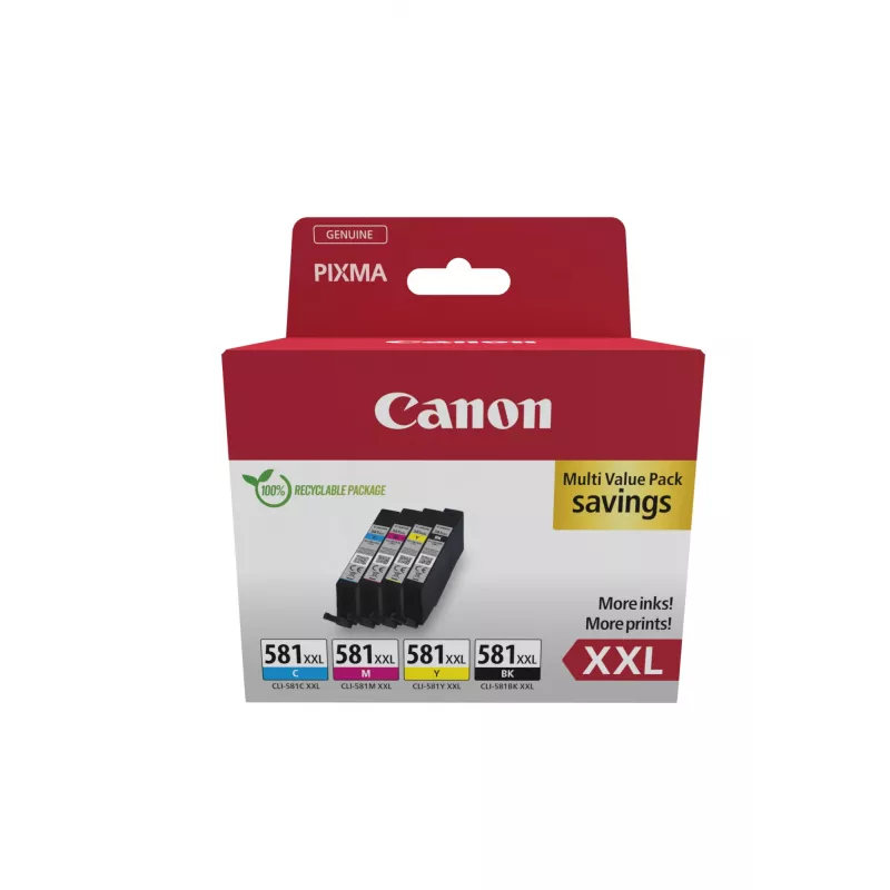 Canon 1998C006 rašalo kasetė 4 vnt. Originali juoda, žydra, purpurinė, geltona