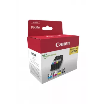 Canon 6509B016 rašalo kasetė 4 vnt. Originali juoda, žydra, rausvai violetinė, geltona