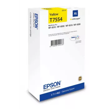 Kasetė Epson WF-8xxx serijai XL geltona didelės talpos 4000 puslapių
