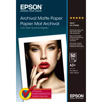 Epson Archival Matte Popierius, A3+, 189g/m², 50 lapų