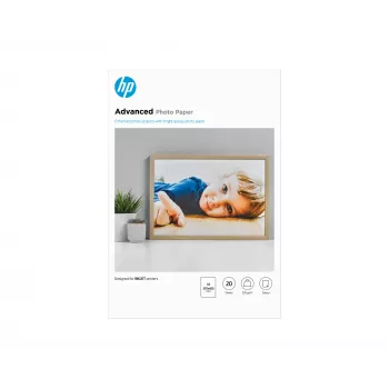 HP blizgus nuotraukų popierius 250 g/m² A3 (297x420 mm) 20 lapų