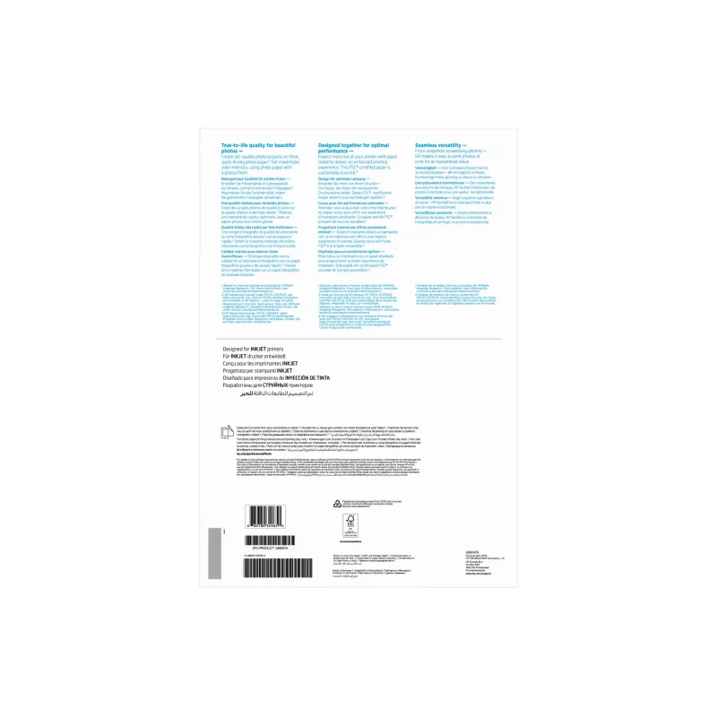 HP blizgus nuotraukų popierius 250 g/m² A3 (297x420 mm) 20 lapų