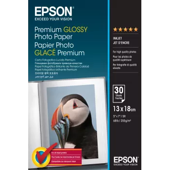 Epson Premium Glossy Photo Popierius - 13x18cm - 30 Lapų