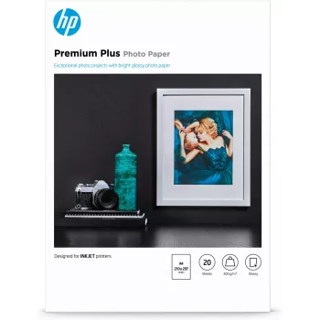 HP Premium Plus blizgus fotopopierius 20 lapų A4 300 g/m²