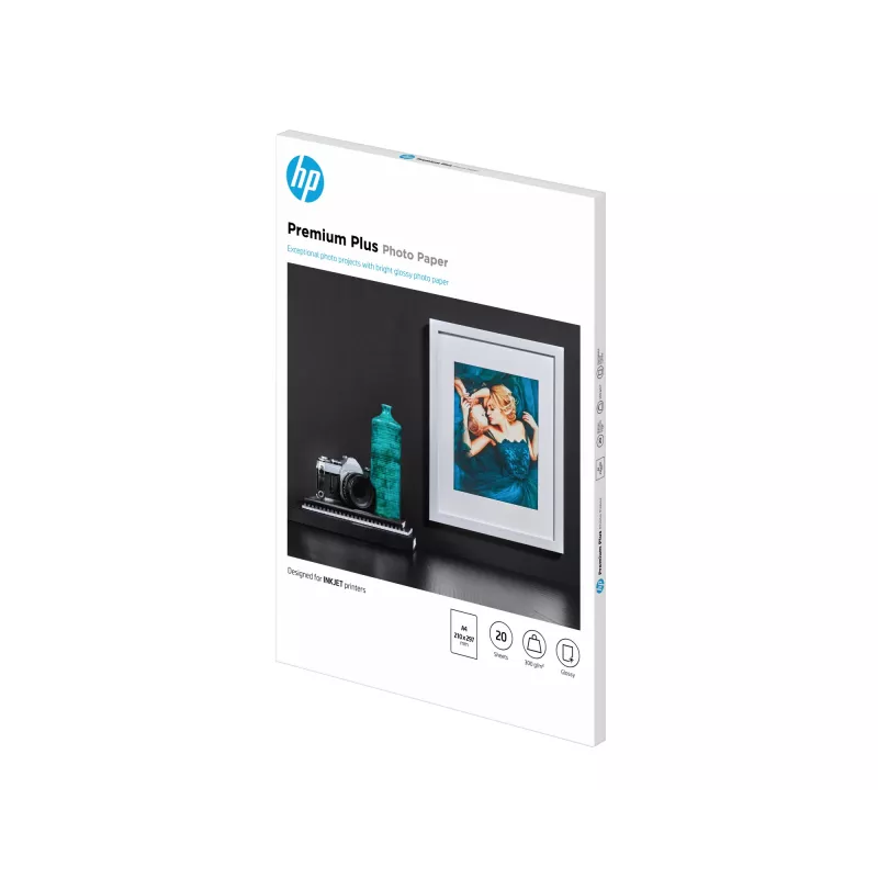 HP Premium Plus blizgus fotopopierius 20 lapų A4 300 g/m²