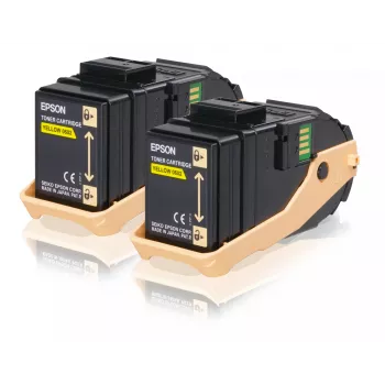 Epson dvigubas tonerio kasetės rinkinys geltona 7,5k×2, 7500 puslapių, geltona, 1 vnt.