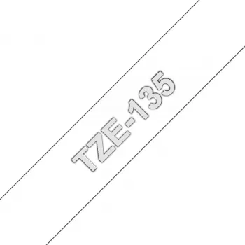 Juosta etiketėms Brother TZE-135 12mm juoda ant baltos