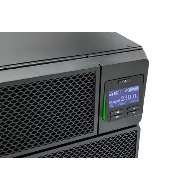 APC Smart-UPS On-Line SRT8KRMXLI – 8 kW/VA, 6x C13 + 4x C19 + vienfazė išvestis, montuojamas į stelažą, integruota tinklo valdymo kortelė