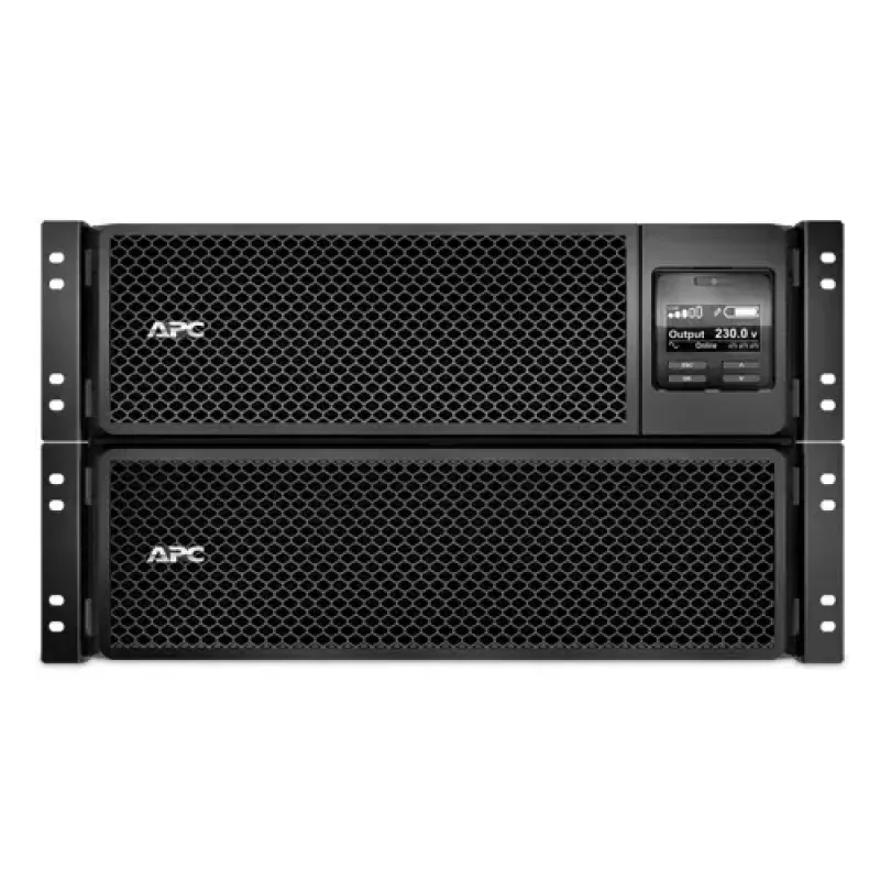 APC Smart-UPS On-Line SRT8KRMXLI – 8 kW/VA, 6x C13 + 4x C19 + vienfazė išvestis, montuojamas į stelažą, integruota tinklo valdymo kortelė
