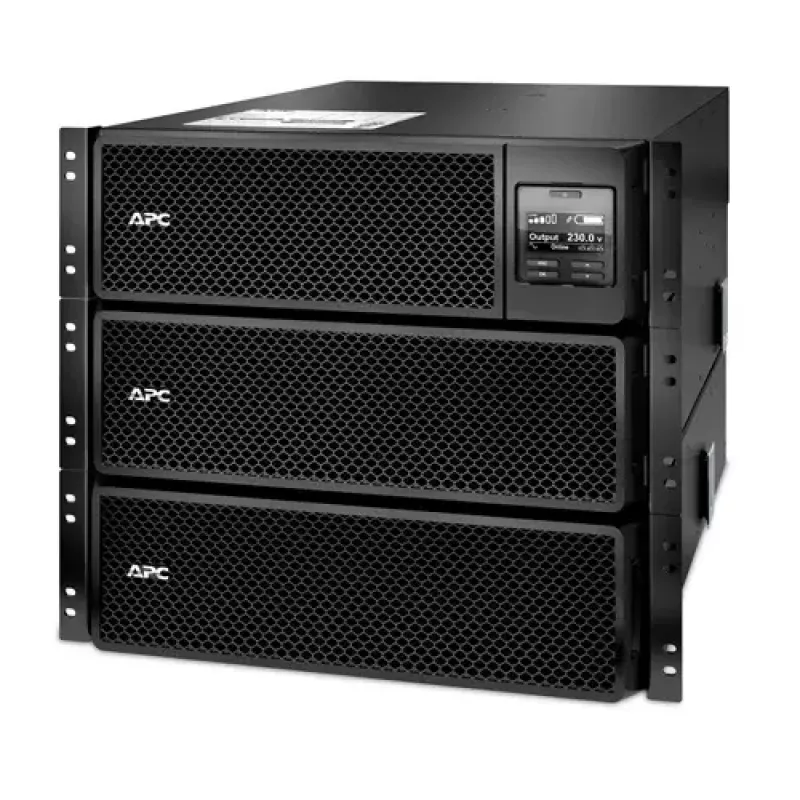 APC Smart-UPS On-Line SRT8KRMXLI – 8 kW/VA, 6x C13 + 4x C19 + vienfazė išvestis, montuojamas į stelažą, integruota tinklo valdymo kortelė
