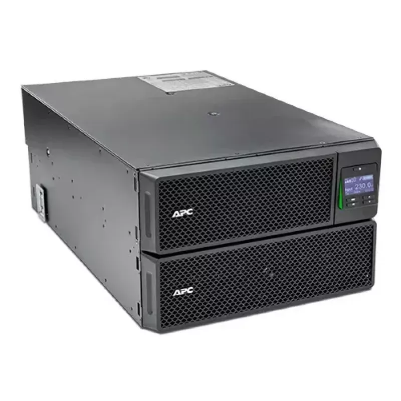 APC Smart-UPS On-Line SRT8KRMXLI – 8 kW/VA, 6x C13 + 4x C19 + vienfazė išvestis, montuojamas į stelažą, integruota tinklo valdymo kortelė