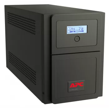 APC Easy UPS 1 fazės linijinis interaktyvus, 750VA, bokštas, 230V, 6 IEC C13 lizdai, AVR, sausas kontaktas, LCD, be tinklo kortelės palaikymo