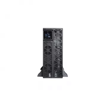 APC Smart-UPS On-Line, 5kVA/5kW, stelažinis/bokštinis, 230V, 2x IEC C13+1x IEC C19+tvirtas laidas 3 laidų (H+N+E) lizdai, tinklo kortelė, be bėgių komplekto