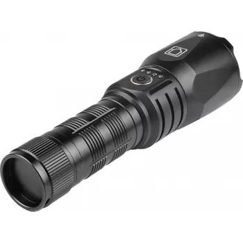Sandberg Survivor Torch Powerbank 5000 – rankinis prožektorius su powerbank, juodas, aliuminis, IPX4