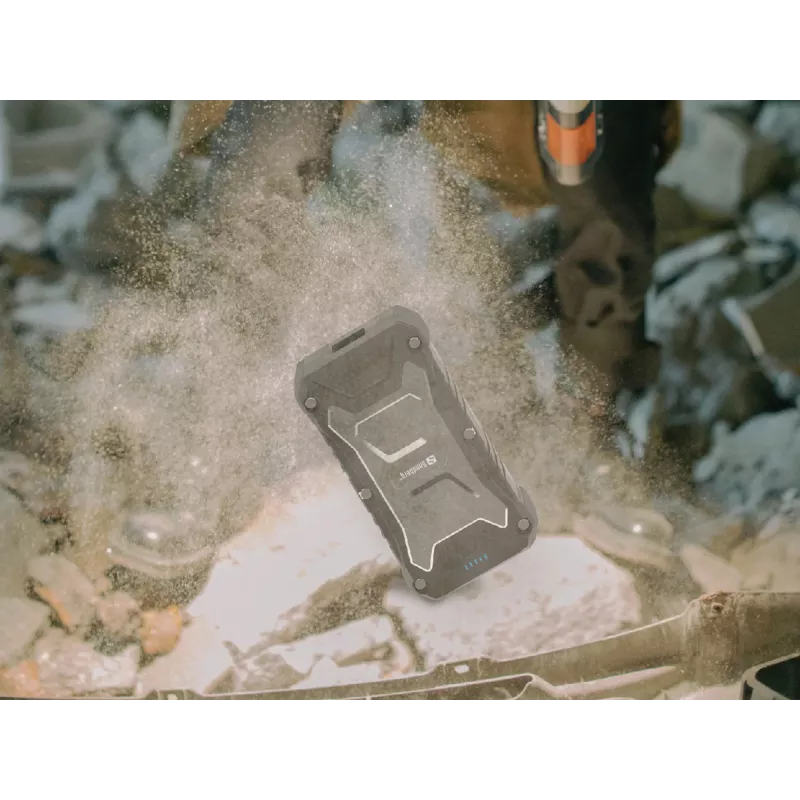 Sandberg Survivor Powerbank 20000 PD30W, 20000 mAh, belaidis įkrovimas, juoda