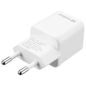 Sandberg USB-C AC įkroviklis PD20W SAVER, vidinis, AC, 12 V, 3 A, baltas