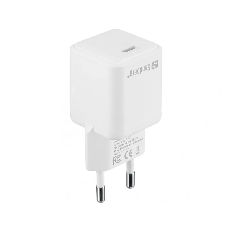 Sandberg USB-C AC įkroviklis PD20W SAVER, vidinis, AC, 12 V, 3 A, baltas