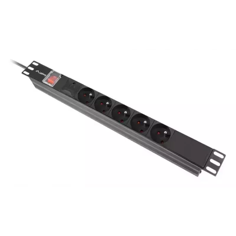 PDU Lanberg PDU-05E-0200-BK 5 AC lizdų 1U Juoda