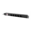 PDU Lanberg PDU-05E-0200-BK 5 AC lizdų 1U Juoda