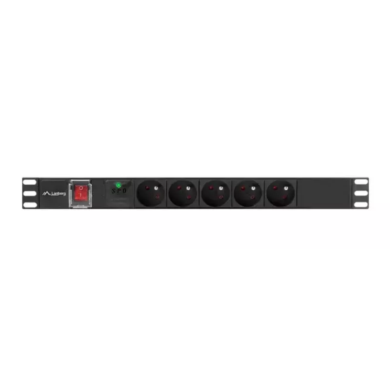 PDU Lanberg PDU-05E-0200-BK 5 AC lizdų 1U Juoda