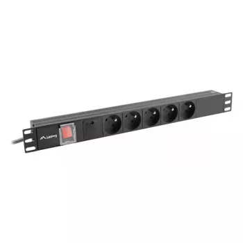 PDU Lanberg PDU-05E-0200-BK 5 AC lizdų 1U Juoda