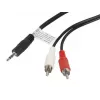 Garso kabelis LANBERG 3,5 mm – 2×RCA vyriškas 1,5 m juodas