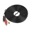 Garso kabelis LANBERG 3,5 mm į 2×RCA kištukus, 5 m, juodas