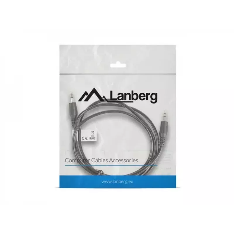 Audio kabelis LANBERG 3,5 mm kištukas–kištukas 1,2 m juodas