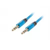 Garso kabelis Lanberg CA-MJMJ-10CU-0010-BL 1 m 3,5 mm lizdas – lizdas mėlynas